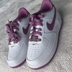 Nike White and Dark Pink Athletic Shoes
